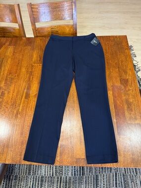 NWT Rafaella Navy Straight-Leg Dress Pants Women size 12